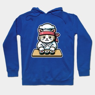 Sushi Cat Chef: Culinary Whimsy Hoodie